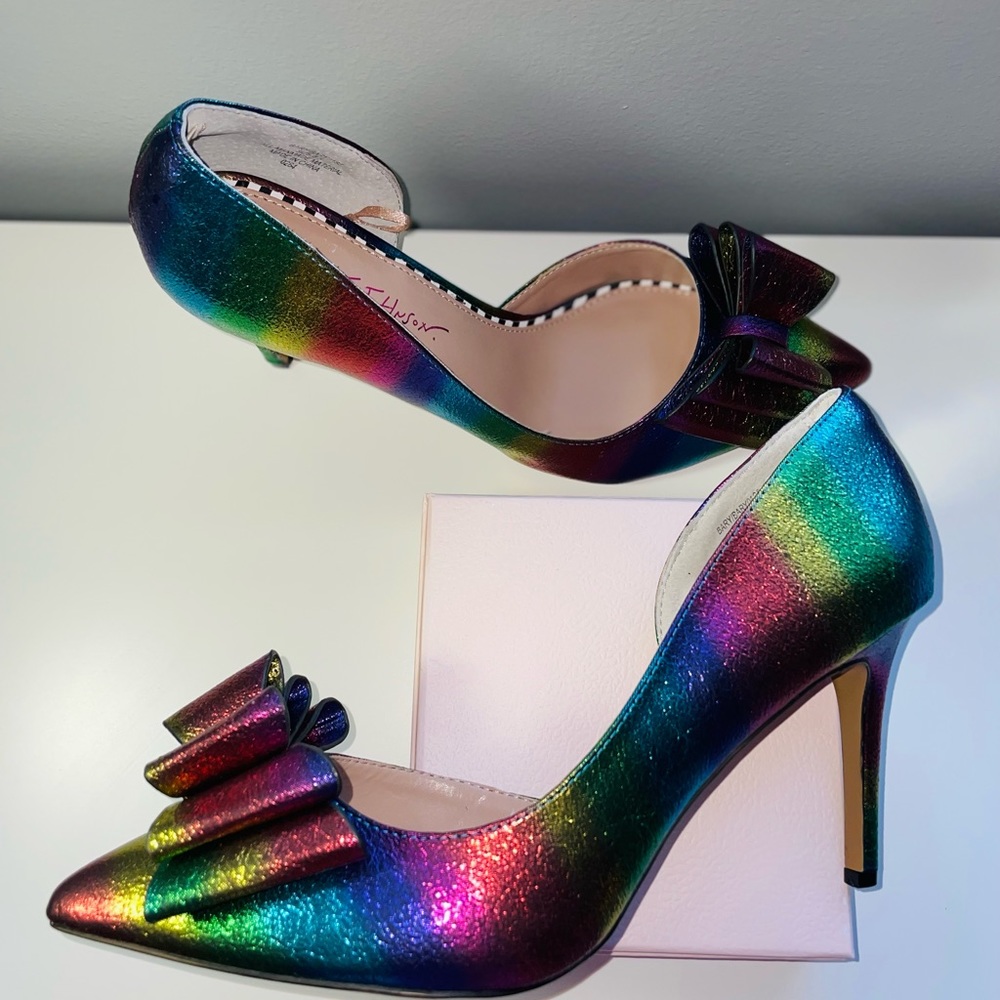 Betsey Johnson Prince-P Rainbow Pumps Heels